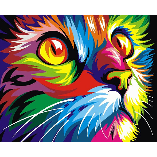 Colourful Cat Schilderen Op Nummers