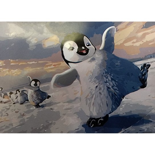 Pinguin Schilderen Op Nummers Jpg