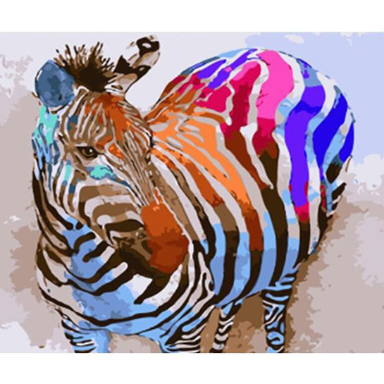 Zebra Schilderen Op Nummers Jpg